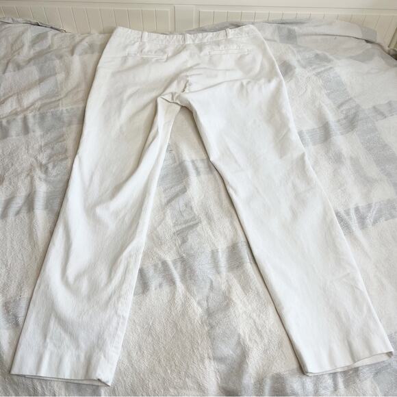 Joseph New Eliston Stretch-Gabardine Slim-Leg Trousers White Sz 6 - Picture 15 of 15